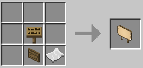 Sign in Minecraft